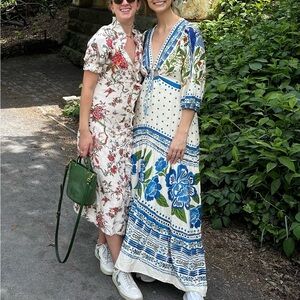 Farm Rio Macaw Flight Tiered Maxi Dress